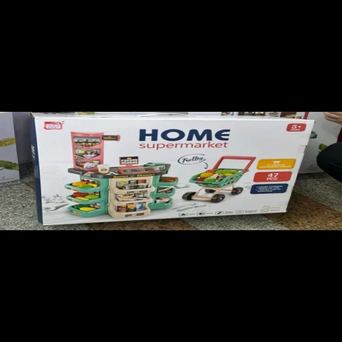 Supermarket pentru copii cu carucior cumparaturi — 47 piese