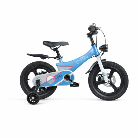 Bicicleta copii ANTULE 12 inch, frână pe disc, roti ajutătoare, gri