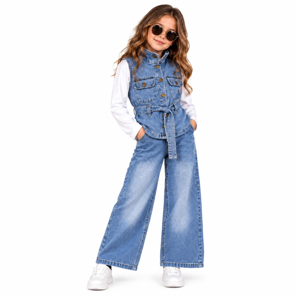 Compleu Fete Elegant Blug Bleo – Sacou și Pantaloni
