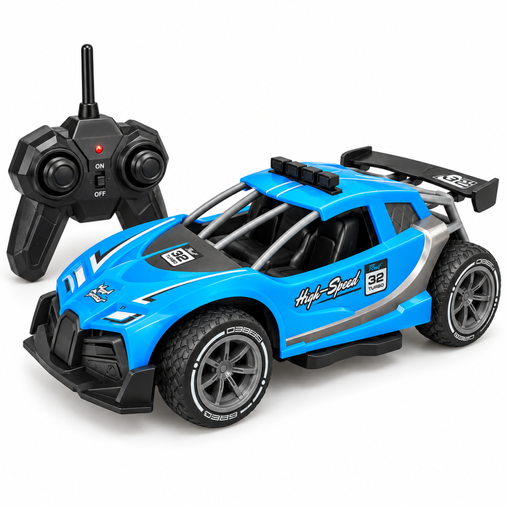 Mașină cu telecomandă PAROX High-Speed, scară 1:16, cu lumini, verde sau albastru