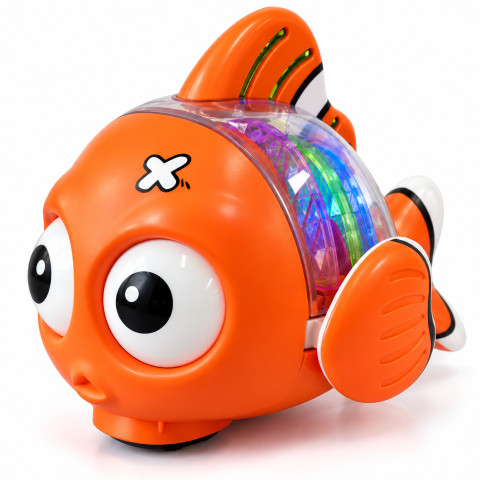Peștișor muzical PAROX cu luminițe LED și mișcare automată, 3+ ani