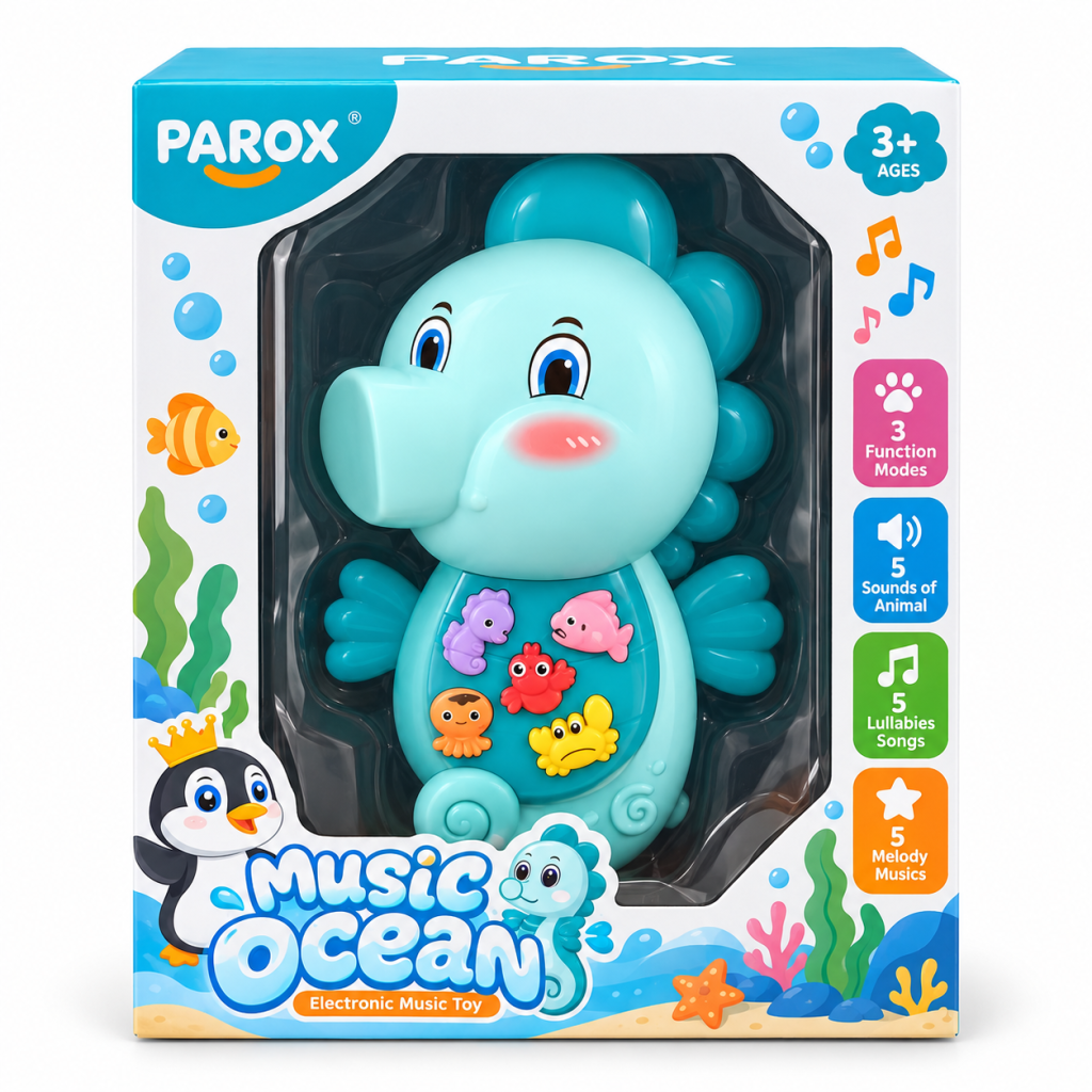 Jucărie muzicală PAROX Ocean cu sunete și melodii, 3 moduri