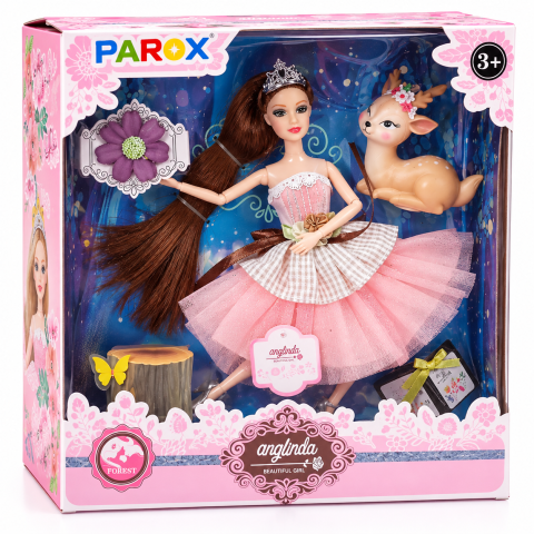 Păpușă balerină cu căprioară și accesorii PAROX