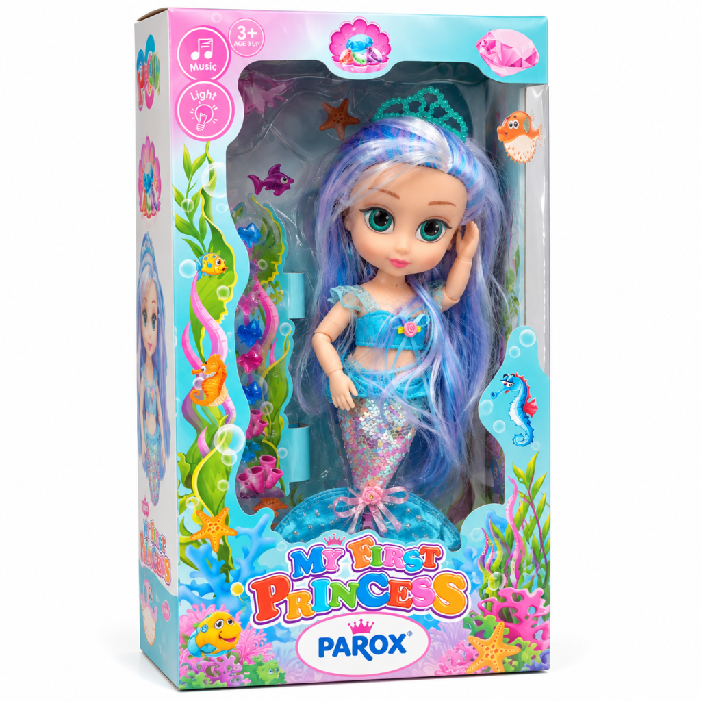 Păpușă sirenă My First Princess cu lumini și muzică – PAROX